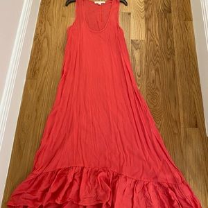 Lovestitch midi dress coral size Small